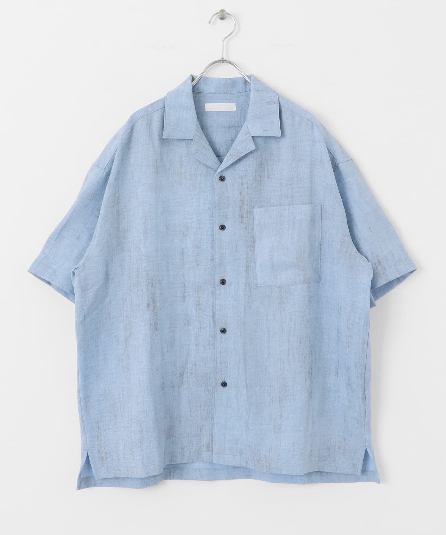 SENSE OF PLACE by URBAN RESEARCH「マーブルオープンカラーショートスリーブシャツ」|シャツ・ブラウス|