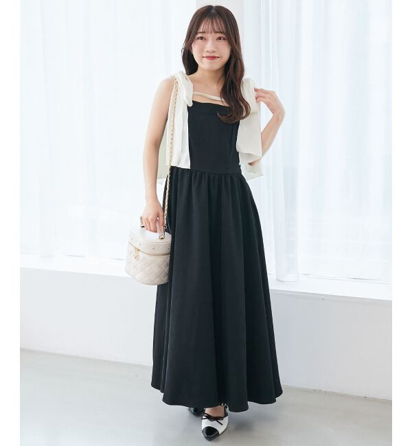  「◎配色肩リボンワンピース」|ワンピース|