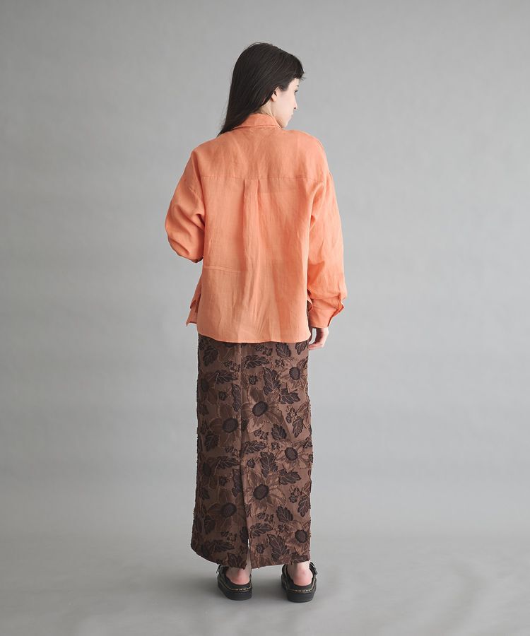 GARAGE OF GOOD CLOTHING「リネン切り替えポケットショート丈シャツ」|シャツ・ブラウス|