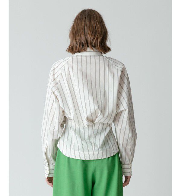 allureville「トリムストライプバックタックシャツ」|シャツ・ブラウス|