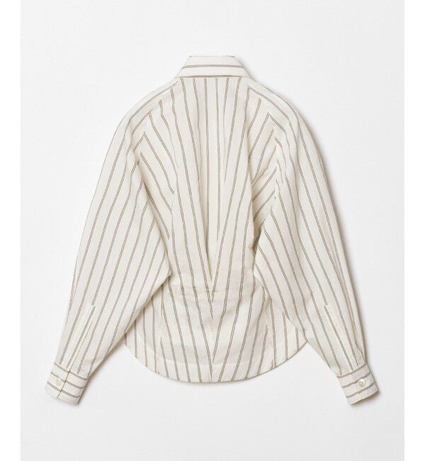 allureville「トリムストライプバックタックシャツ」|シャツ・ブラウス|