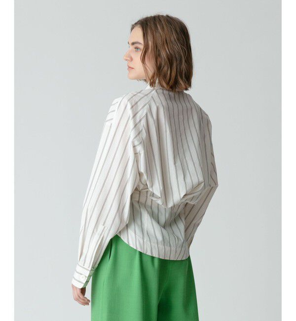 allureville「トリムストライプバックタックシャツ」|シャツ・ブラウス|