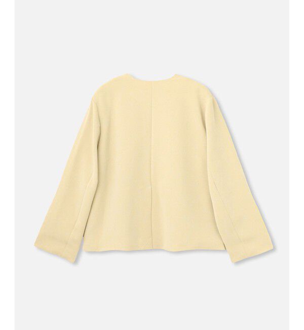 allureville「ダブルクロスクルーネックAラインジャケット」|その他|