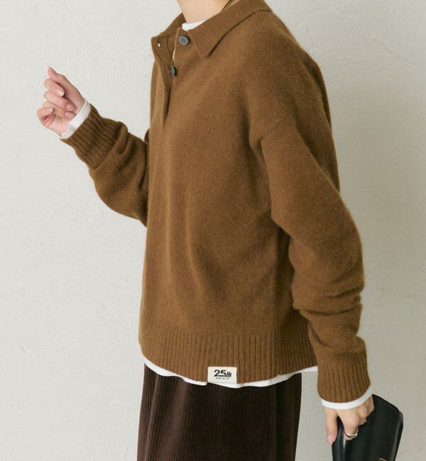  「【25th】FOX混ニットポロ」|ニット・セーター|