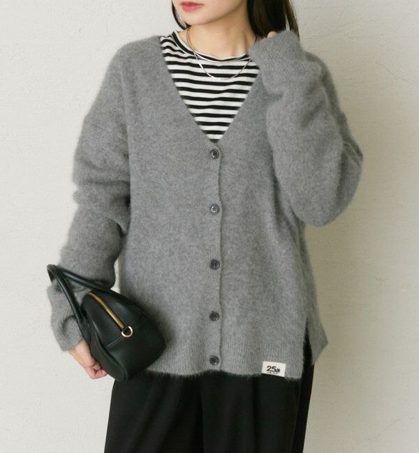  「【25th】FOXウールニットVネックカーディガン」|カーディガン|