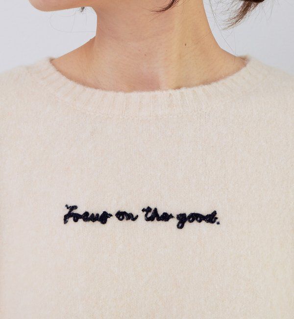  「ロゴ刺繍ニットプルオーバー」|キャミソール|