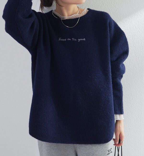  「ロゴ刺繍ニットプルオーバー」|キャミソール|