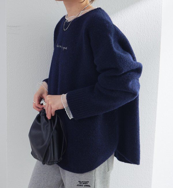  「ロゴ刺繍ニットプルオーバー」|キャミソール|