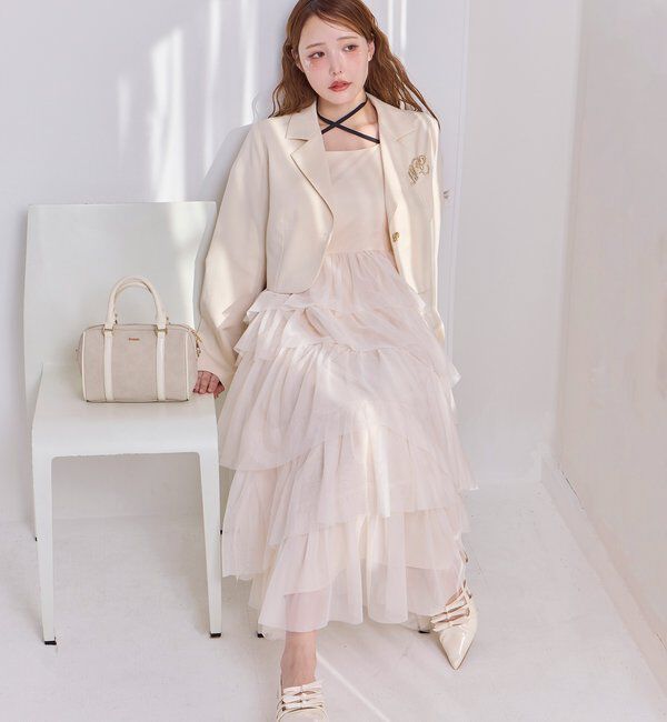  「【WEB限定リバイバル】ティアードチュールワンピース」|ワンピース|