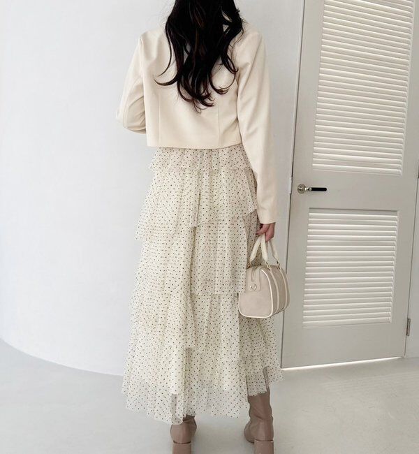  「【WEB限定リバイバル】ティアードチュールワンピース」|ワンピース|