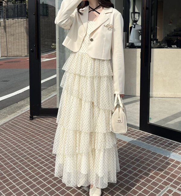  「【WEB限定リバイバル】ティアードチュールワンピース」|ワンピース|