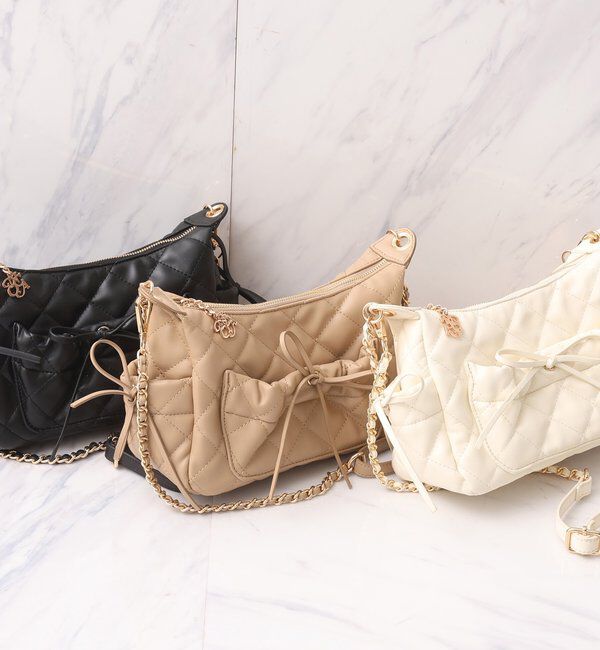  「キルティングリボンボーホーバッグ」|ショルダー・メッセンジャー|