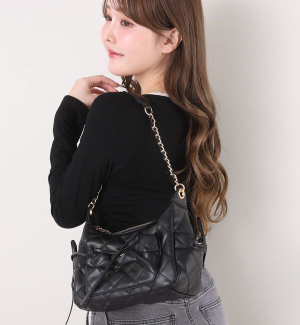  「キルティングリボンボーホーバッグ」|ショルダー・メッセンジャー|
