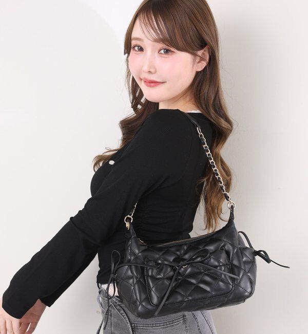  「キルティングリボンボーホーバッグ」|ショルダー・メッセンジャー|