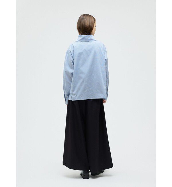 mizuiro ind「mizuiro ind ストライプスカーフカラーシャツ」|シャツ・ブラウス|