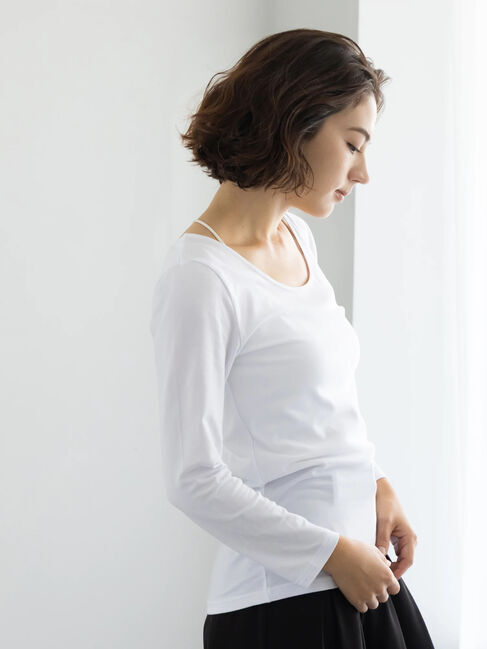 Te chichi「ヘルスヒートインナー(Uネック)」|Tシャツ・カットソー|