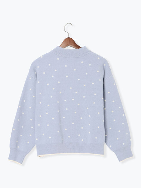 Te chichi TERRASSE「ドットジャカードハイネックニット」|ニット・セーター|