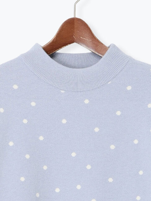 Te chichi TERRASSE「ドットジャカードハイネックニット」|ニット・セーター|