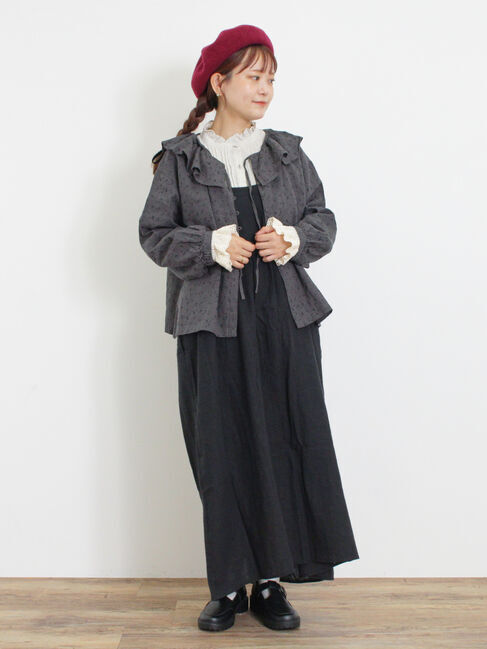 Samansa Mos2「【Slow linen】柄アソートフリルブラウス」|シャツ・ブラウス|