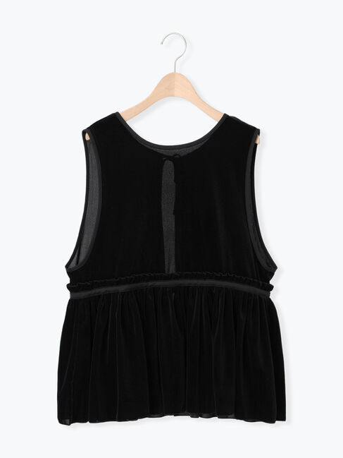 Samansa Mos2「透けベロア前後2WAYベスト」|ダウンベスト・ベスト|