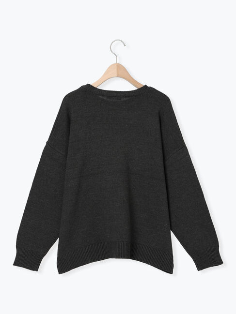 Samansa Mos2「ロゴ刺繍ニット」|ニット・セーター|