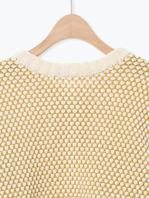 Samansa Mos2「ラーベン編み前後2WAYニット」|カーディガン|