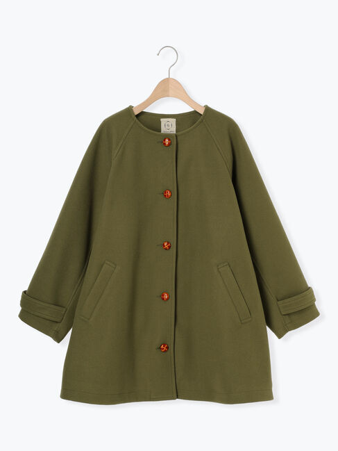 Samansa Mos2「ウーリーライクミドル丈クルーネックコート」|その他|