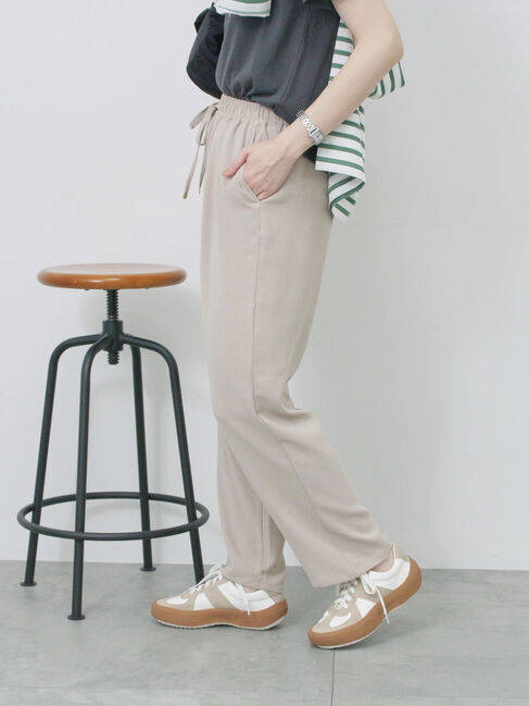 Samansa Mos2 blue「【接触冷感】マルチスタイルイージーパンツ」|その他|