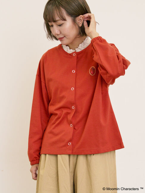 Samansa Mos2「【MOOMIN&times;Samansa Mos2】ミニ裏毛カーディガン」|カーディガン|