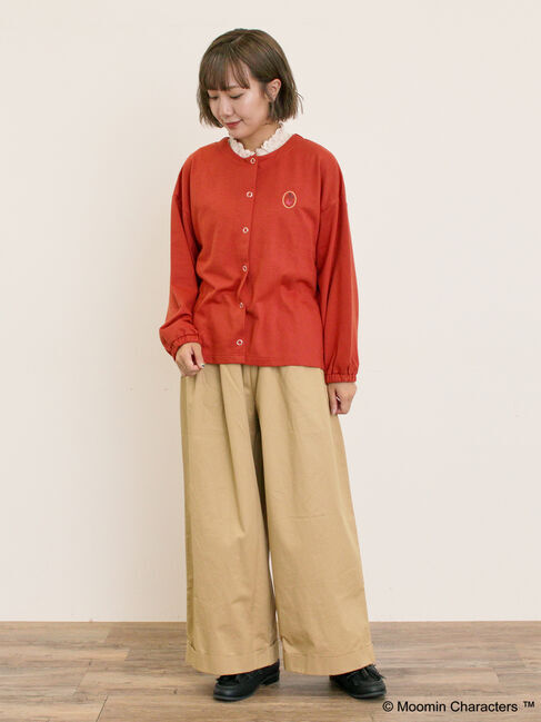 Samansa Mos2「【MOOMIN&times;Samansa Mos2】ミニ裏毛カーディガン」|カーディガン|