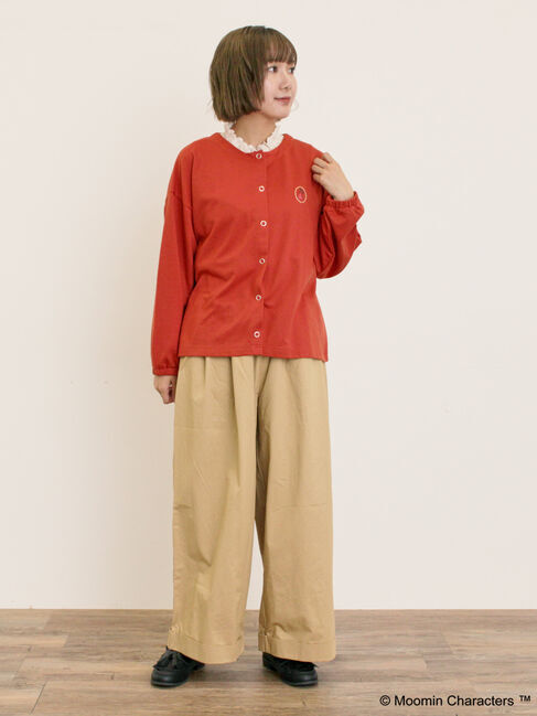 Samansa Mos2「【MOOMIN&times;Samansa Mos2】ミニ裏毛カーディガン」|カーディガン|