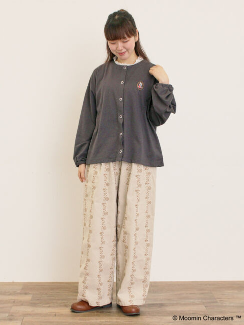 Samansa Mos2「【MOOMIN&times;Samansa Mos2】ミニ裏毛カーディガン」|カーディガン|