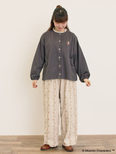 Samansa Mos2「【MOOMIN&times;Samansa Mos2】ミニ裏毛カーディガン」|カーディガン|