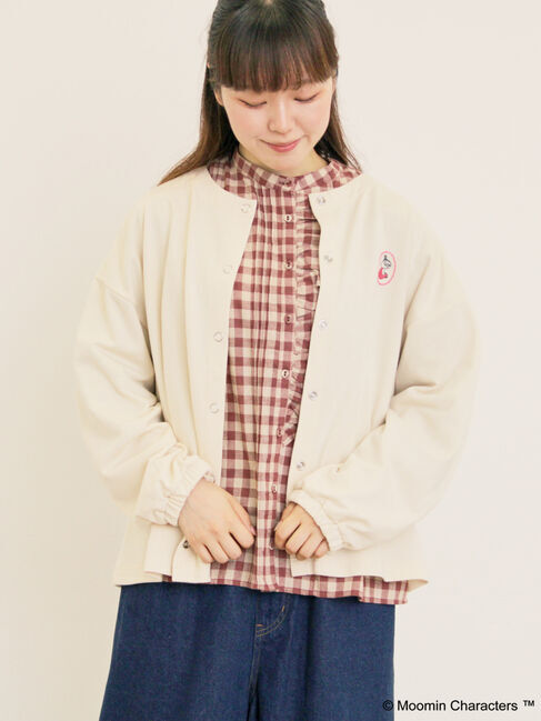 Samansa Mos2「【MOOMIN&times;Samansa Mos2】ミニ裏毛カーディガン」|カーディガン|