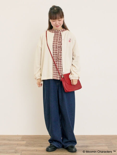 Samansa Mos2「【MOOMIN&times;Samansa Mos2】ミニ裏毛カーディガン」|カーディガン|