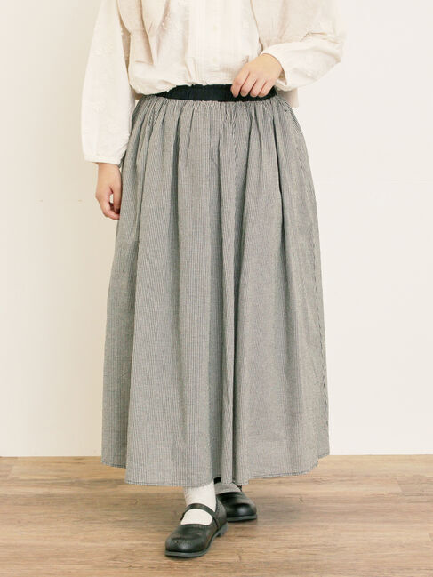 Samansa Mos2「配色ベルトギャザースカート」|スカート|