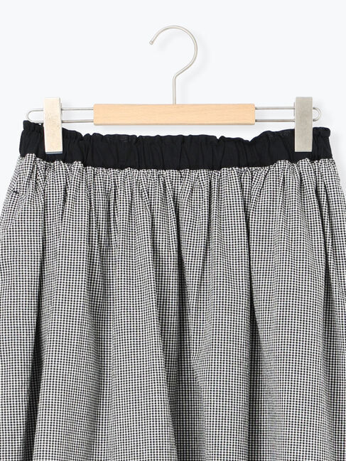 Samansa Mos2「配色ベルトギャザースカート」|スカート|