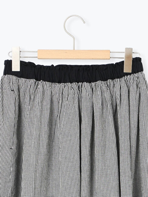 Samansa Mos2「配色ベルトギャザースカート」|スカート|