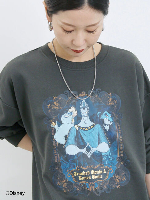 Samansa Mos2 blue「【Disney】ヴィランズ/裏毛スウェット」|Tシャツ・カットソー|