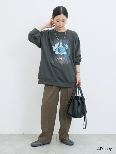 Samansa Mos2 blue「【Disney】ヴィランズ/裏毛スウェット」|Tシャツ・カットソー|