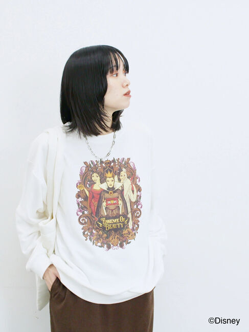 Samansa Mos2 blue「【Disney】ヴィランズ/裏毛スウェット」|Tシャツ・カットソー|