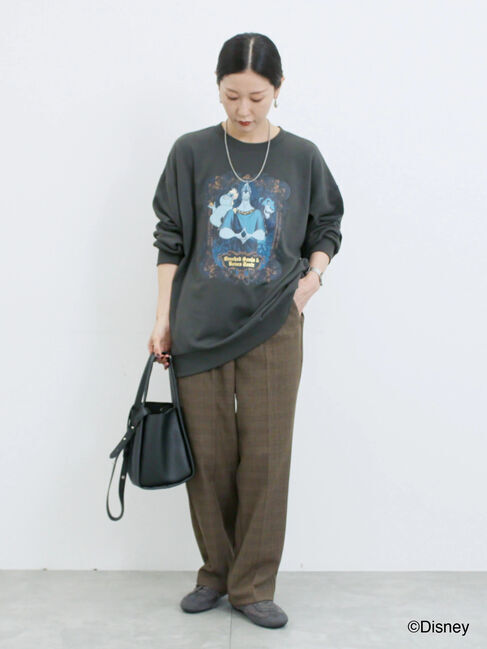 Samansa Mos2 blue「【Disney】ヴィランズ/裏毛スウェット」|Tシャツ・カットソー|