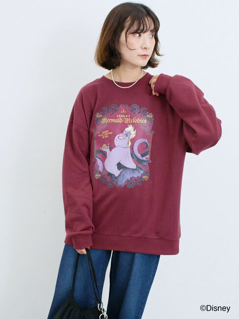 Samansa Mos2 blue「【Disney】ヴィランズ/裏毛スウェット」|Tシャツ・カットソー|