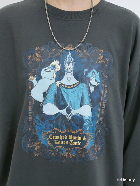 Samansa Mos2 blue「【Disney】ヴィランズ/裏毛スウェット」|Tシャツ・カットソー|