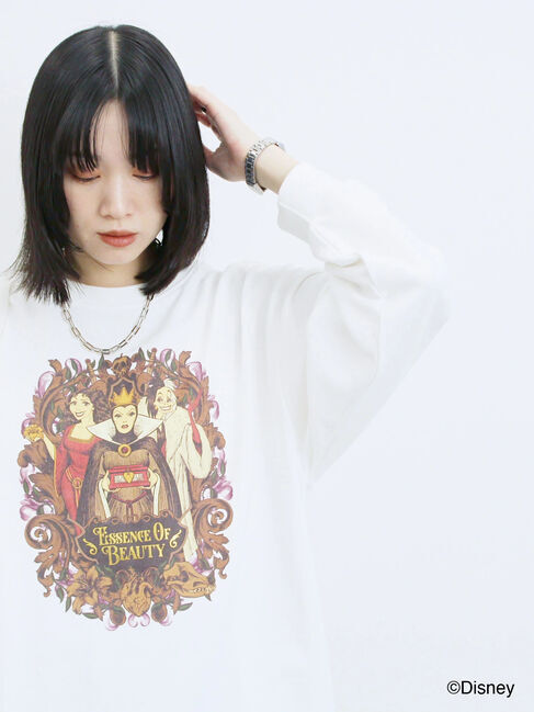 Samansa Mos2 blue「【Disney】ヴィランズ/裏毛スウェット」|Tシャツ・カットソー|