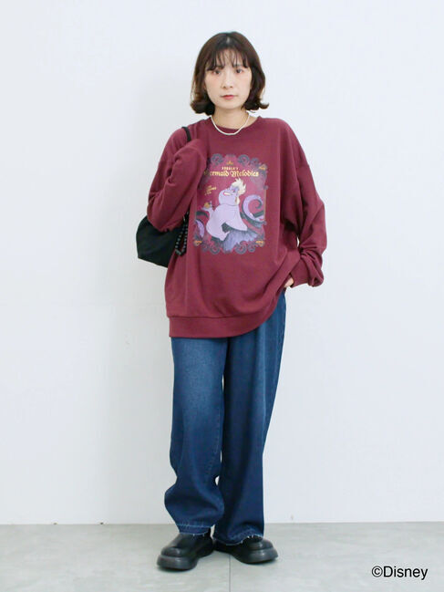 Samansa Mos2 blue「【Disney】ヴィランズ/裏毛スウェット」|Tシャツ・カットソー|