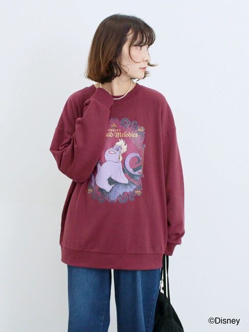 Samansa Mos2 blue「【Disney】ヴィランズ/裏毛スウェット」|Tシャツ・カットソー|