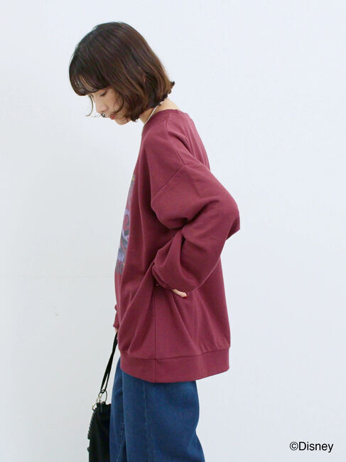 Samansa Mos2 blue「【Disney】ヴィランズ/裏毛スウェット」|Tシャツ・カットソー|