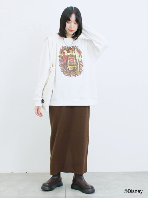 Samansa Mos2 blue「【Disney】ヴィランズ/裏毛スウェット」|Tシャツ・カットソー|