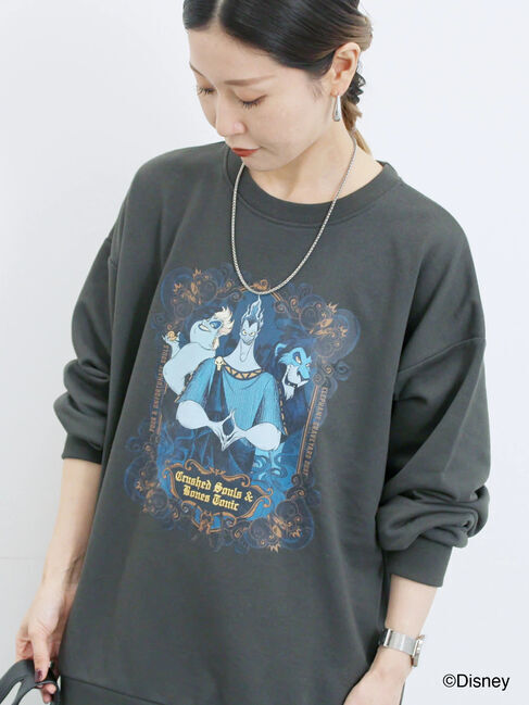 Samansa Mos2 blue「【Disney】ヴィランズ/裏毛スウェット」|Tシャツ・カットソー|